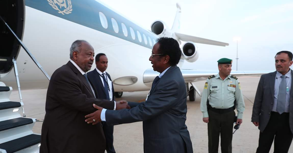 Arrival of the President of the Republic of Djibouti to the Hashemite Kingdom of Jordan (Amman)