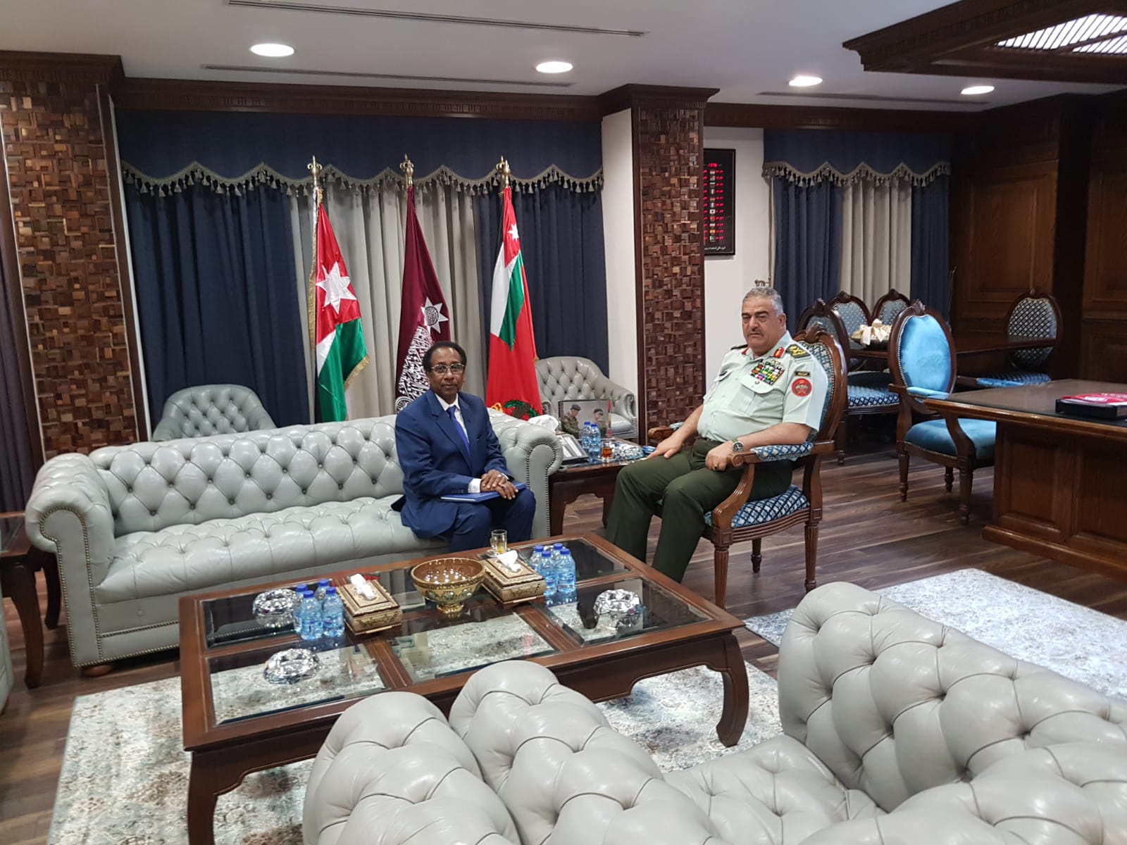 Meeting with His General Mahmoud Freihat Chairman of the Joint Chiefs of Staff of the Jordanian Armed Forces