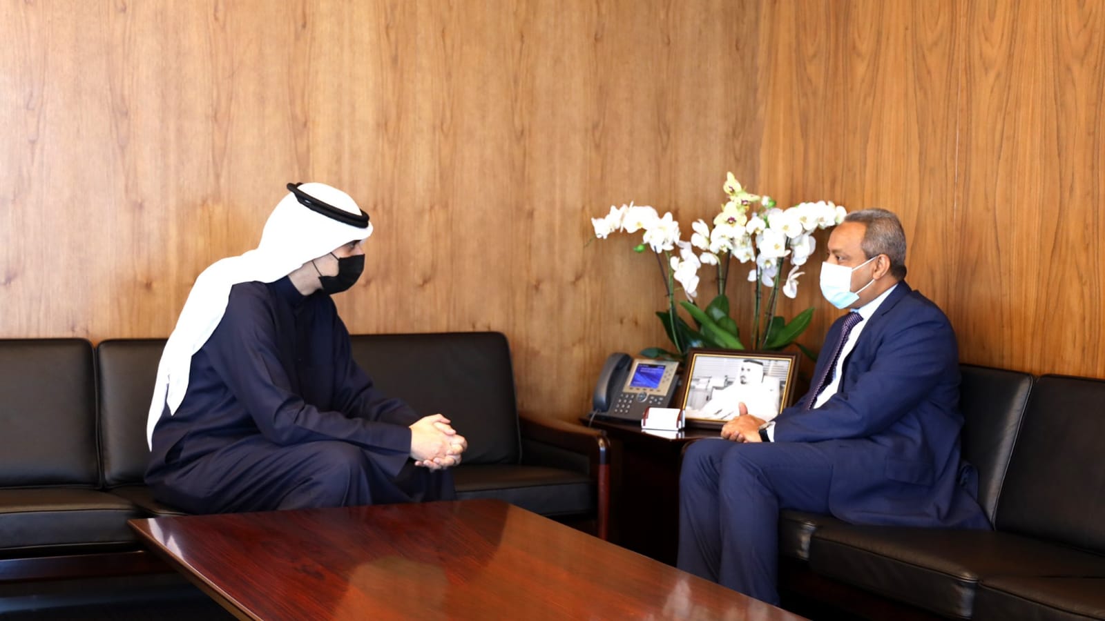 Meeting of His Excellency the Ambassador with the Director General of the Kuwait Direct Investment Promotion Authority, KDIPA. 